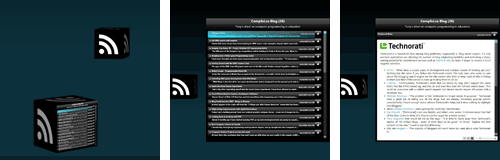UniveRSS 3D cubes, feed, content