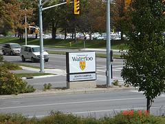 University of Waterloo south entrance sign