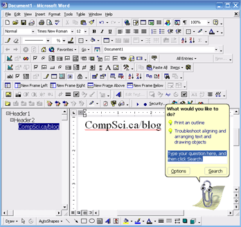 microsoft word screenshot