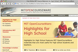 MIT OpenCourseWare website