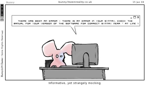 bunny comic compiler error